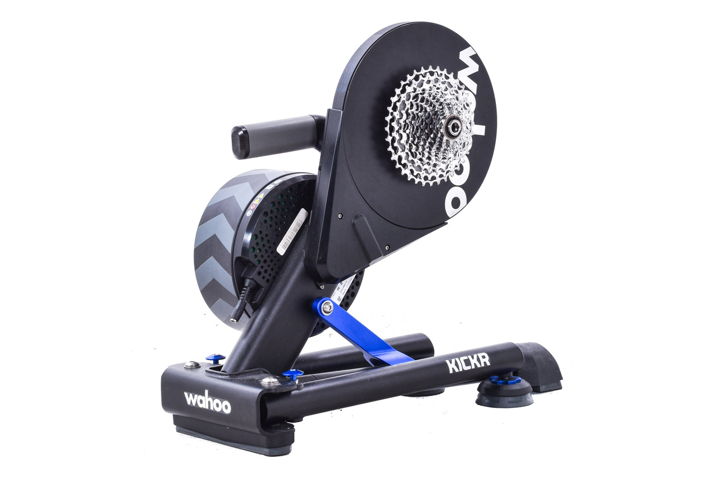 USED Wahoo KICKR v5 Smart Indoor Bicycle Trainer with Wheel Chock and Thru Axle Adapters