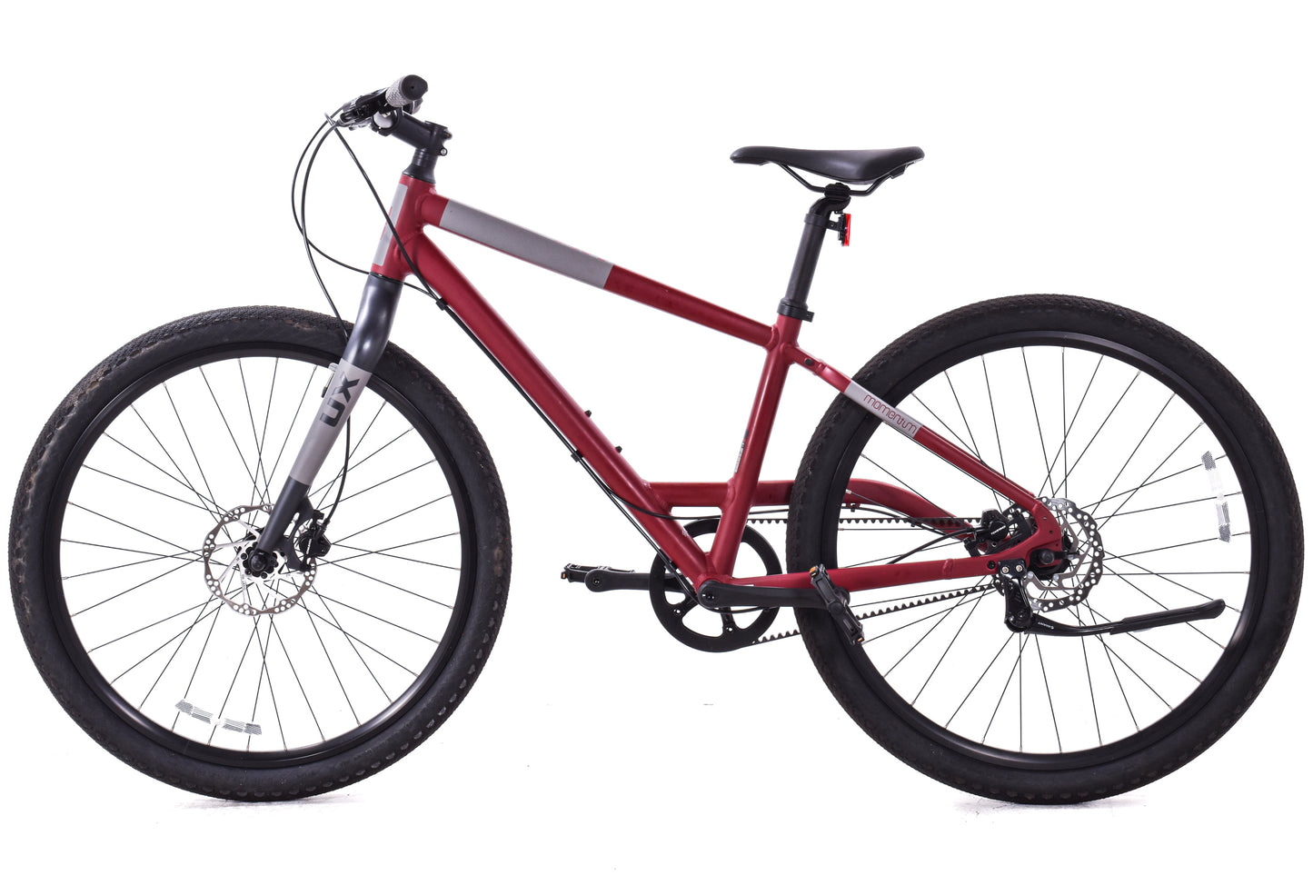 USED Momentum UX Hybrid Bike Small Red 3 speed Belt Drive Disc