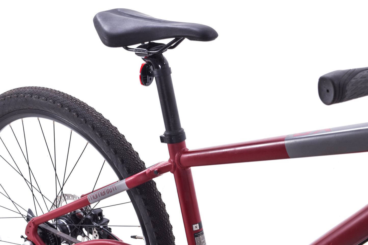 USED Momentum UX Hybrid Bike Small Red 3 speed Belt Drive Disc