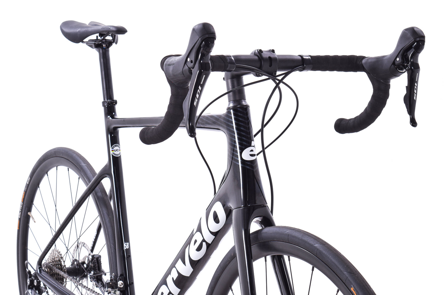 USED 2022 Cervélo Caledonia Carbon Road Bike 58cm Shimano 105 R7020 2x11-speed 700c Disc Black