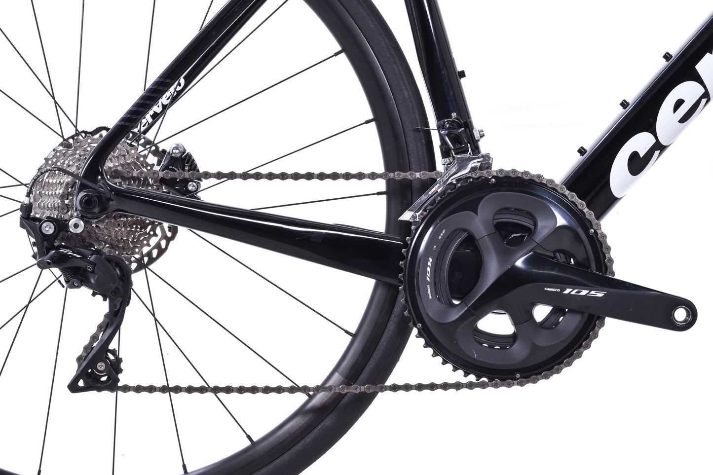 USED 2022 Cervélo Caledonia Carbon Road Bike 58cm Shimano 105 R7020 2x11-speed 700c Disc Black