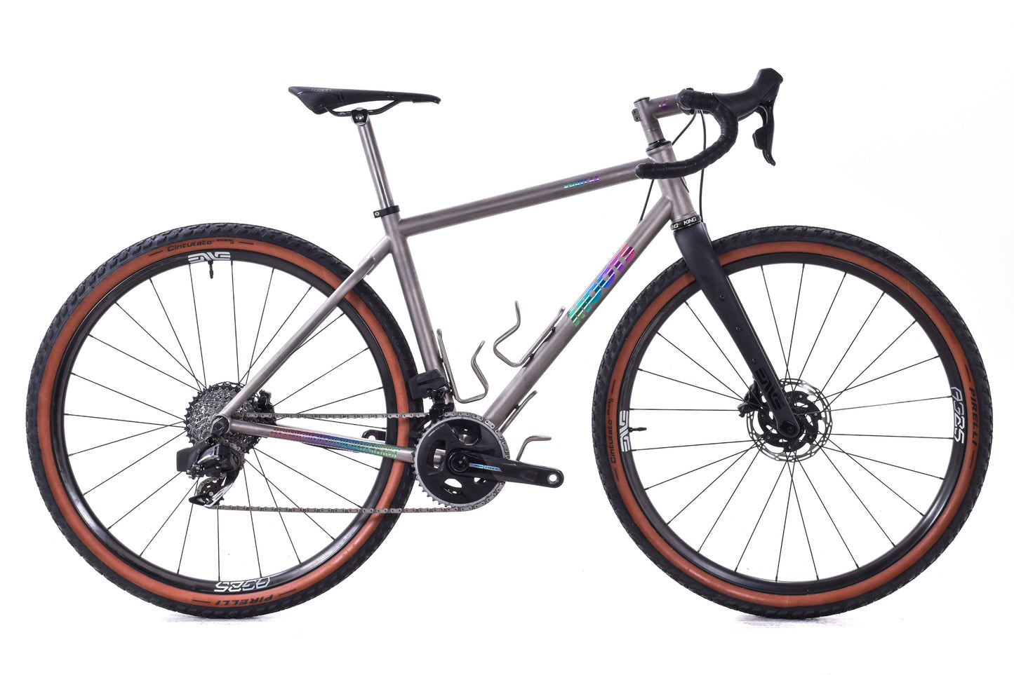 USED Moots Routt 45 52cm Titanium Gravel Bike SRAM Force AXS D2 Wide 2x12 ENVE 700C Carbon Wheels