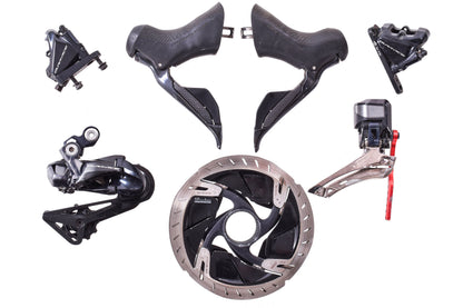 USED Shimano Dura-Ace Di2 R9170 Series 2x11 Hydraulic Electronic Road Groupset Shifters, Brake Calipers, Derailleurs, Battery R9100 R9150