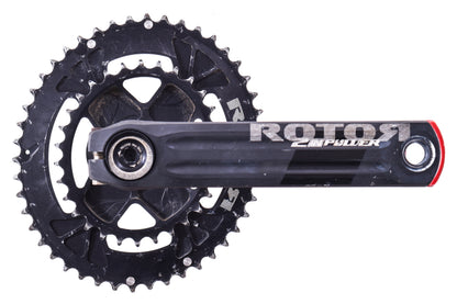 USED Rotor 2 In Power 175mm Power Meter Crankset 46/30T Road/Gravel/CX 30mm Spindle