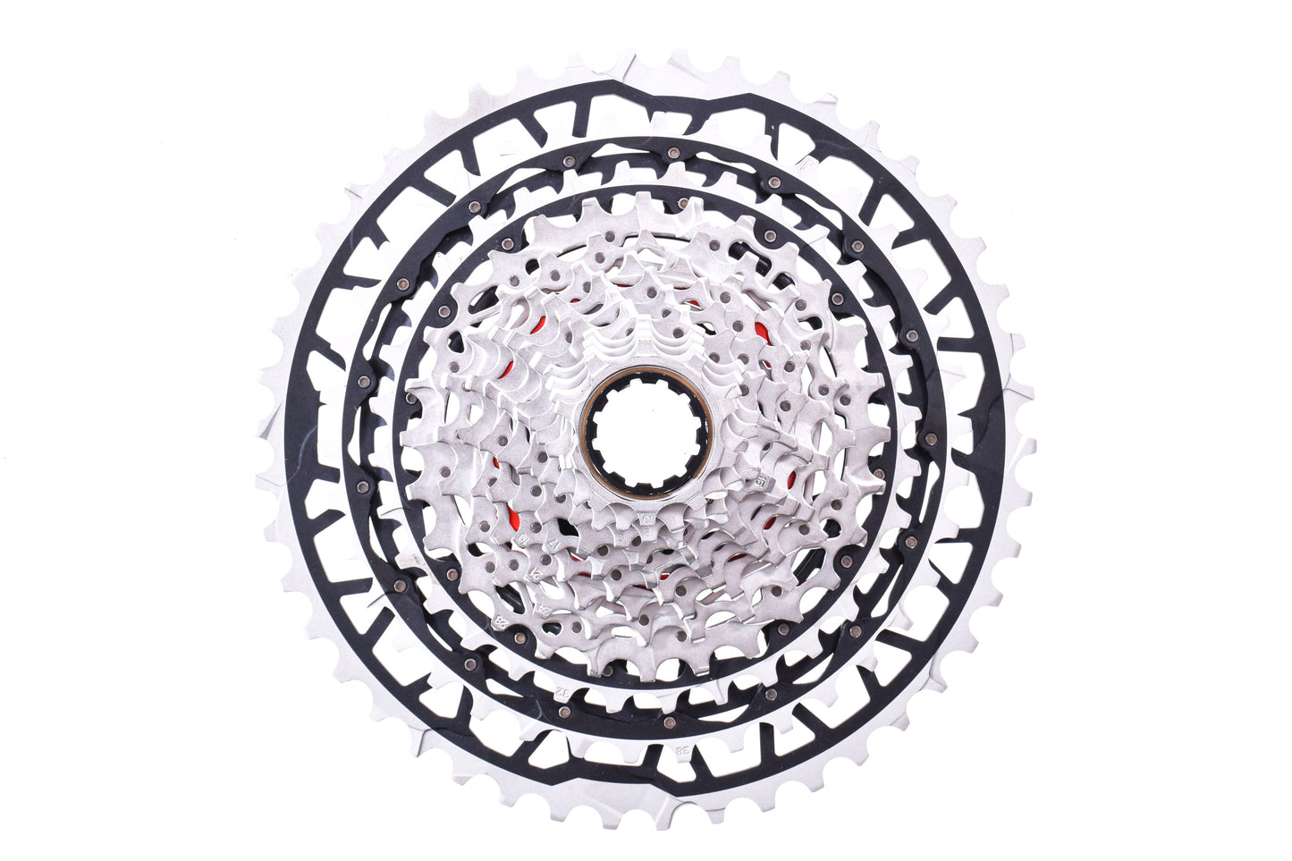 NEW (takeoff) SRAM Force XPLR XG-1371 Cassette - 13-Speed, 10-46t, For XDR Driver, Silver, E1