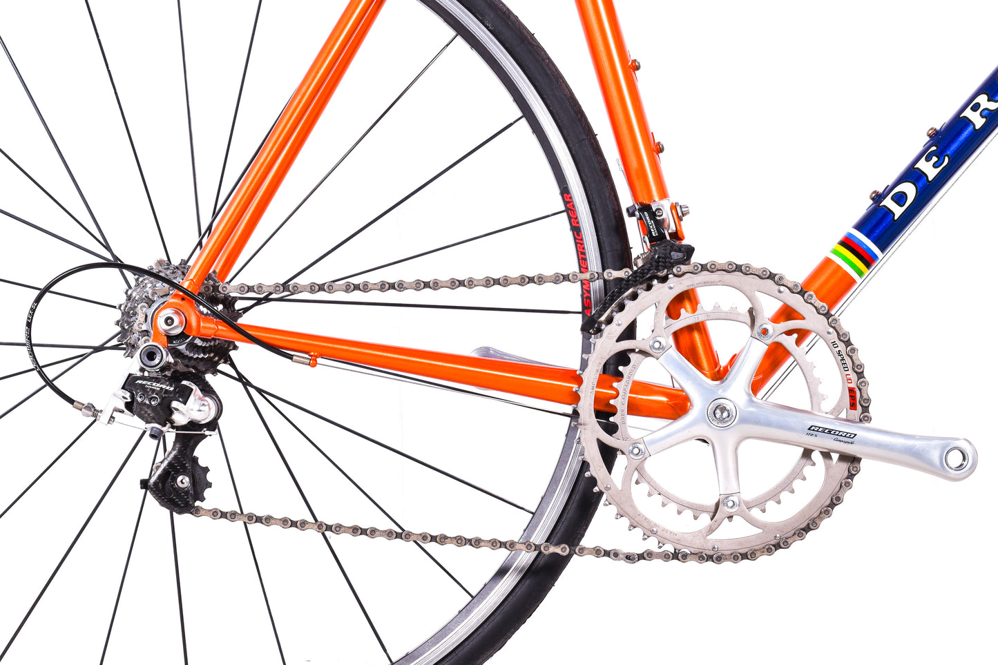 USED 2006 De Rosa Neo Primato 52cm Lugged Steel Road Bike Campagnolo Record 2x10 Speed Orange