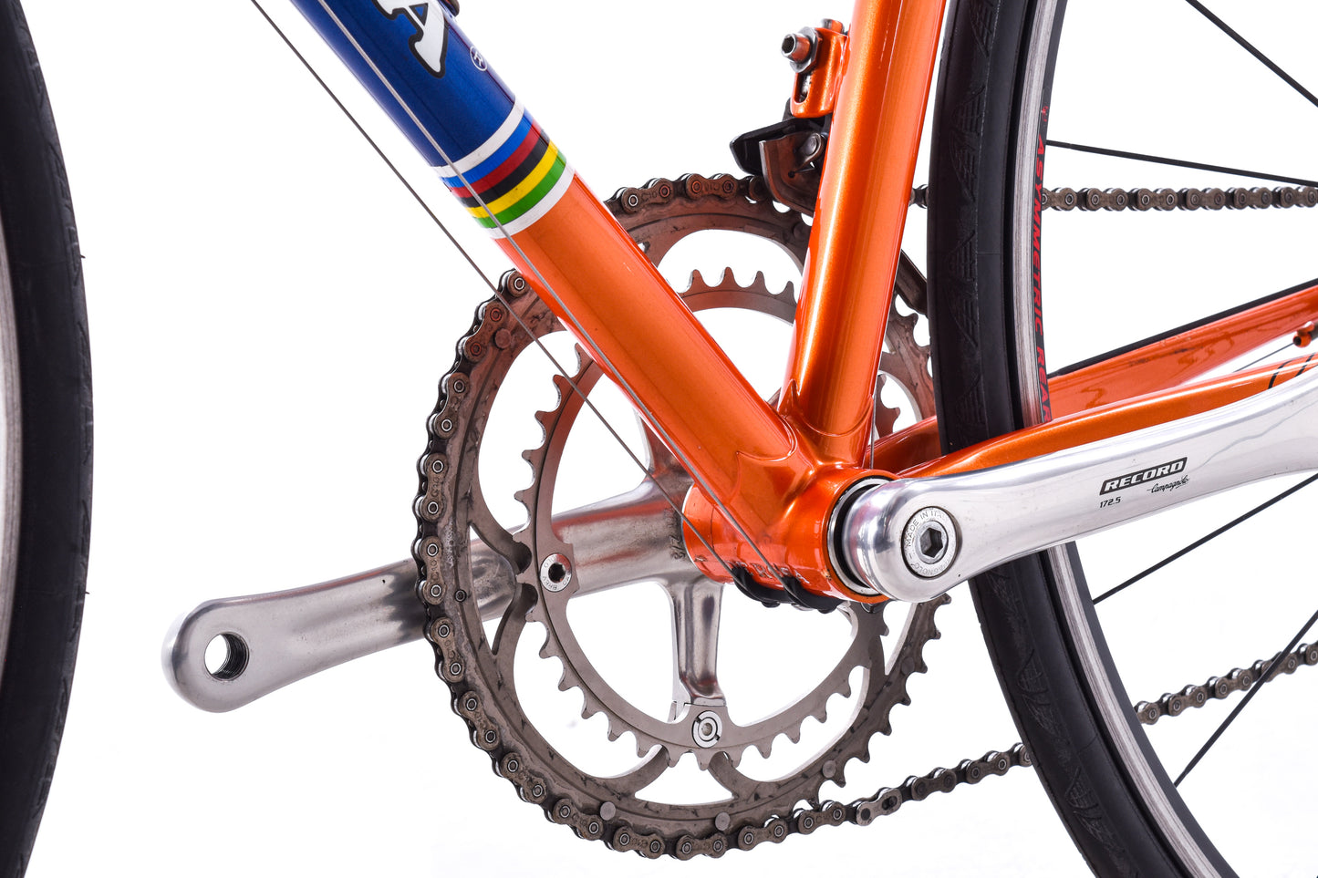 USED 2006 De Rosa Neo Primato 52cm Lugged Steel Road Bike Campagnolo Record 2x10 Speed Orange