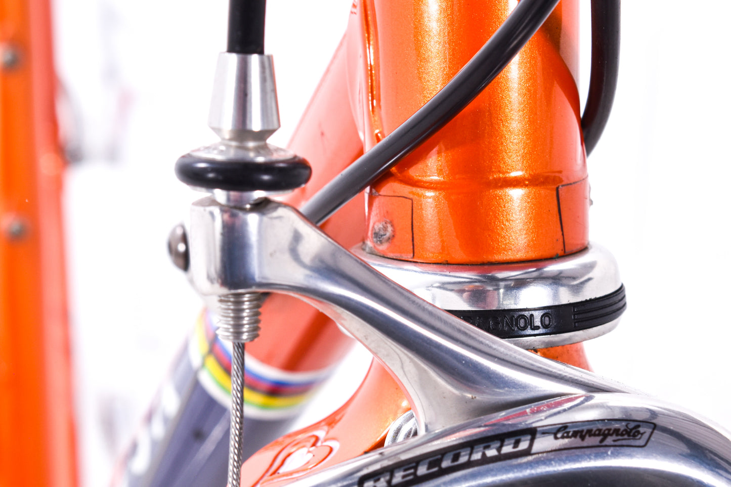 USED 2006 De Rosa Neo Primato 52cm Lugged Steel Road Bike Campagnolo Record 2x10 Speed Orange