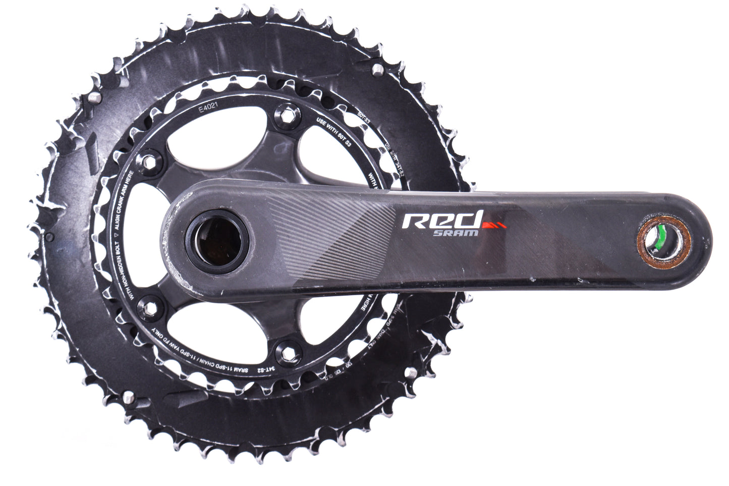 USED SRAM Red 22 / eTap Carbon Road Crankset 172.5mm 50/34T 110mm BCD 2x11 speed BB/PF30