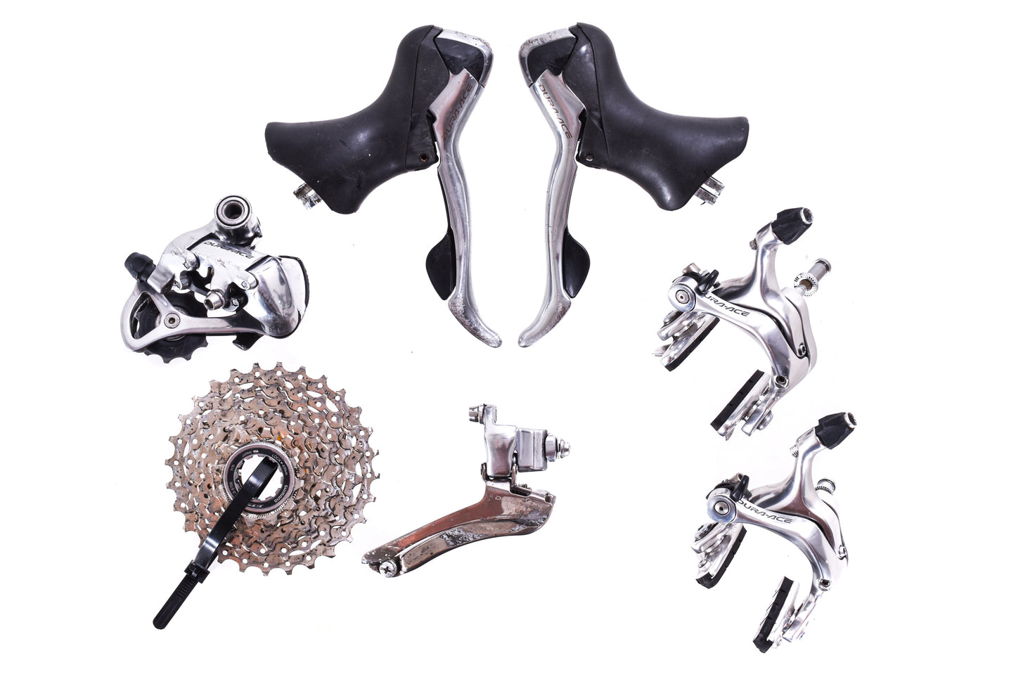 USED Shimano Dura-Ace 7800 2x10 speed Groupset Shifters, Brakes, Derailleurs