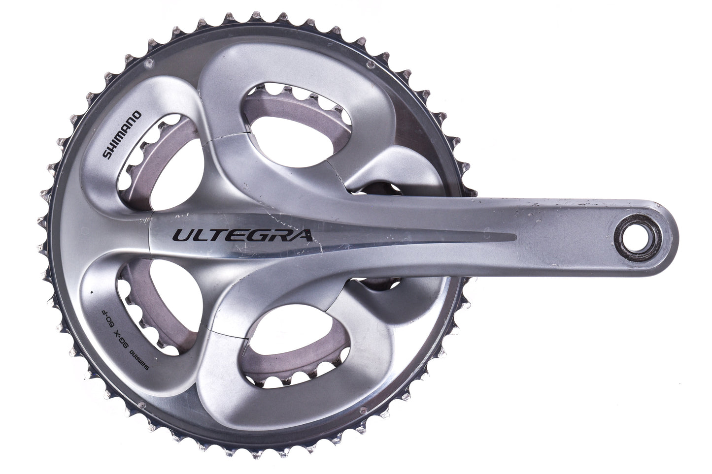 USED Shimano Ultegra FC-6750 172.5mm Compact Road Crankset 50/34T Silver 6700 2x10 Speed