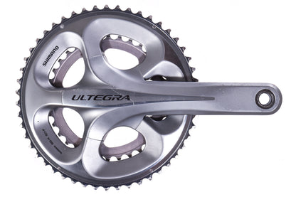 USED Shimano Ultegra FC-6750 172.5mm Compact Road Crankset 50/34T Silver 6700 2x10 Speed
