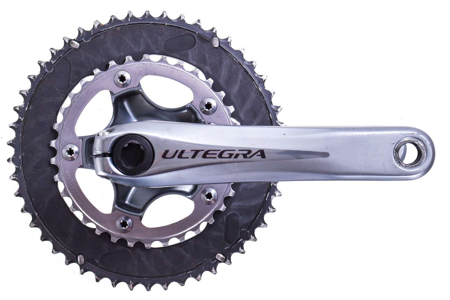 USED Shimano Ultegra FC-6750 172.5mm Compact Road Crankset 50/34T Silver 6700 2x10 Speed