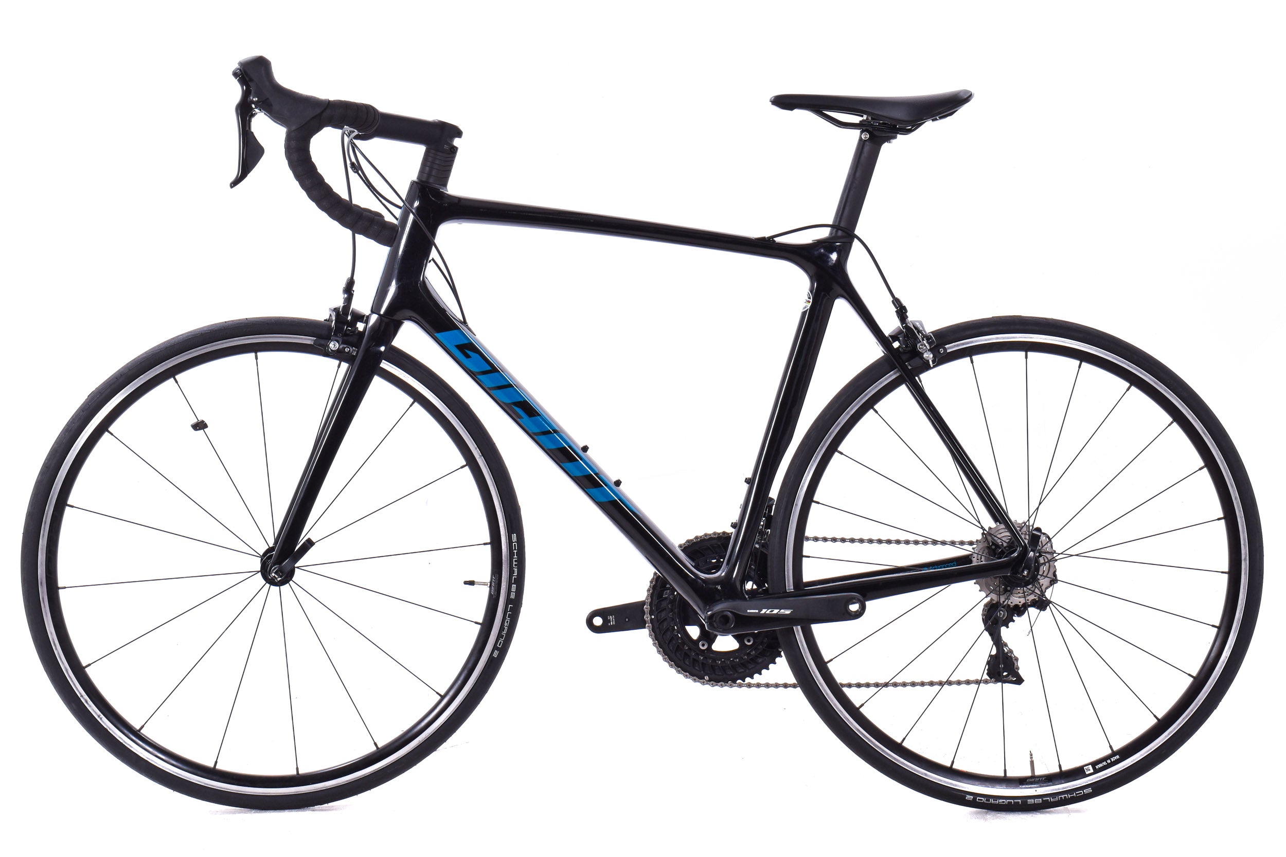 USED Giant TCR Advanced 2 Pro Compact Large Carbon Road Bike Shimano 1