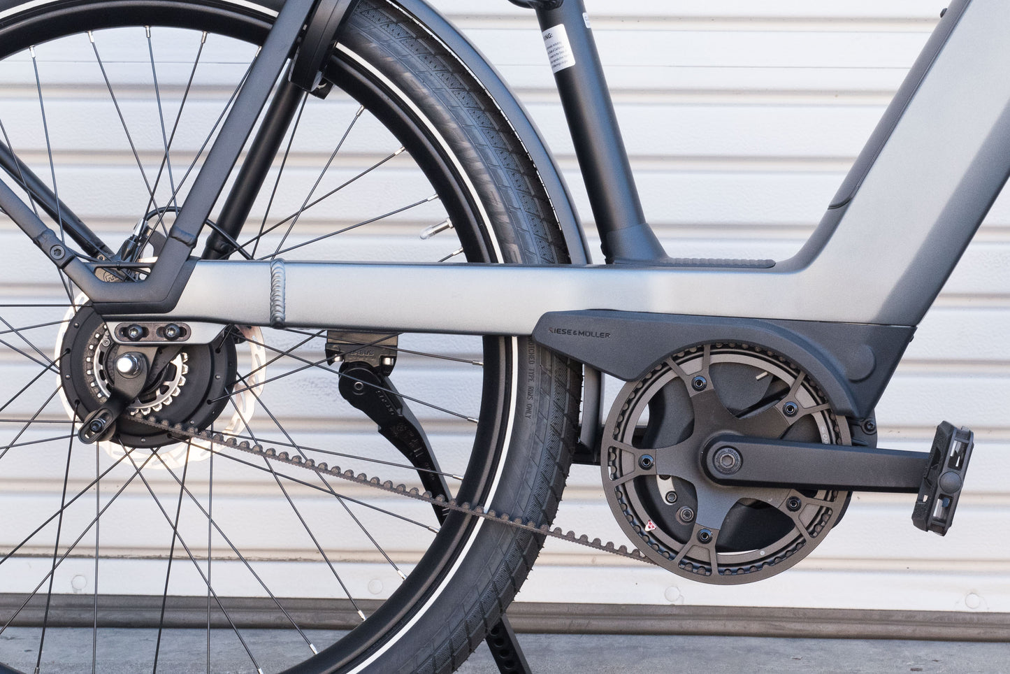 NEW* Riese & Muller Nevo5 Vario Core T 45cm, Slate Grey Step-Thru Hybrid eBike - Floor Model