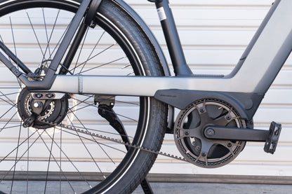 NEW* Riese & Muller Nevo5 Vario Core T 45cm, Slate Grey Step-Thru Hybrid eBike - Floor Model