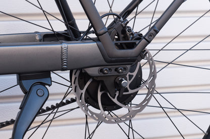 NEW* Riese & Muller Nevo5 Vario Core T 45cm, Slate Grey Step-Thru Hybrid eBike - Floor Model