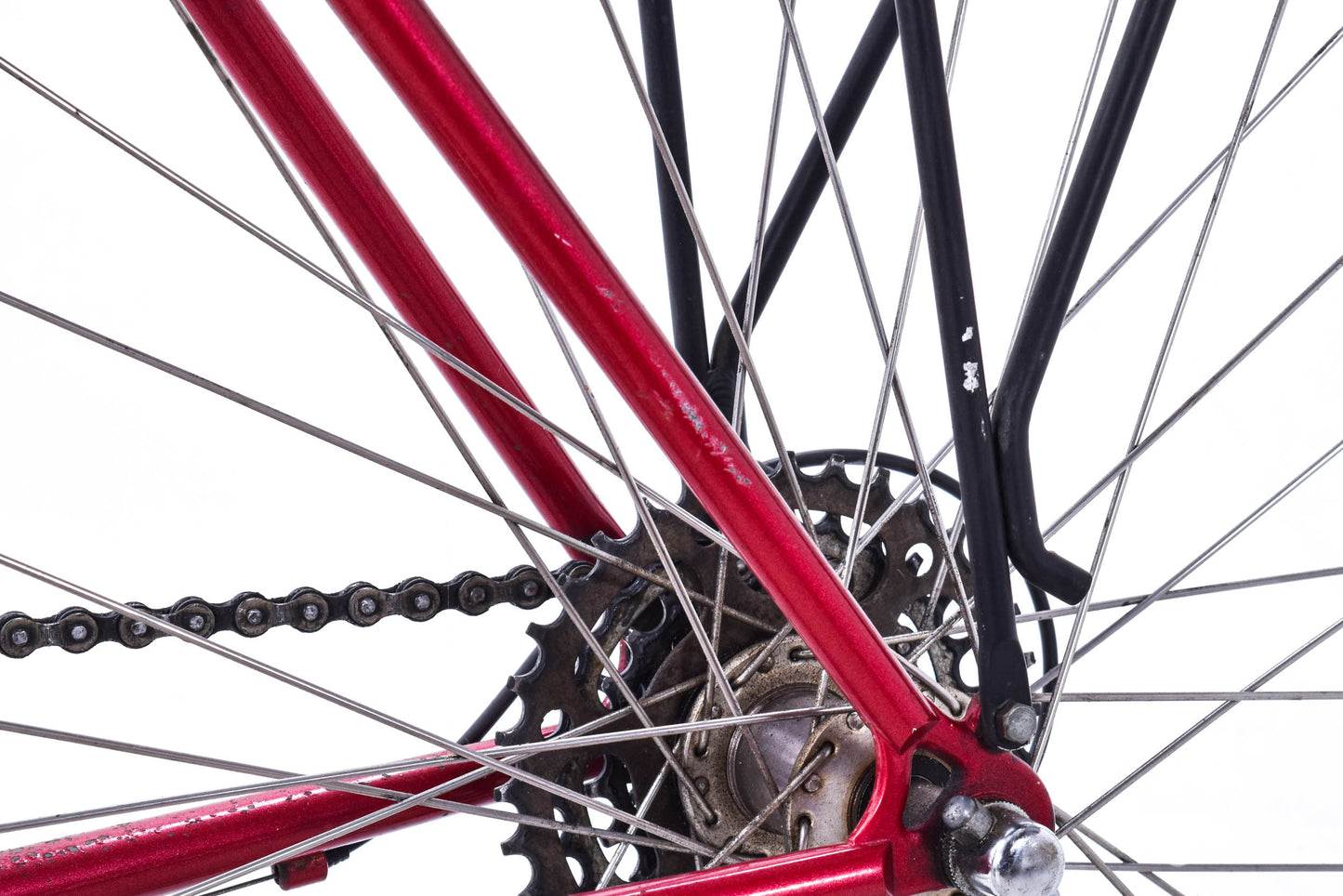 USED AS IS 1980's Vintage Ritchey Mountain Bike 18" Steel Shimano Deer Head 3x6 speed Sun Tour Cycling Phil Wood Bullmoose Bar Red