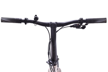 USED Brompton G Line 8 Speed Small Folding Bike 20" Wheels Gravel Tires Disc Brakes Traildust White