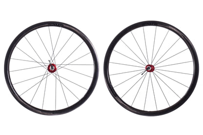 USED ENVE SES 3.4 Carbon 700C Wheelset Rim Brake w/ Red Chris King R45 Hubs HG11 Freehub