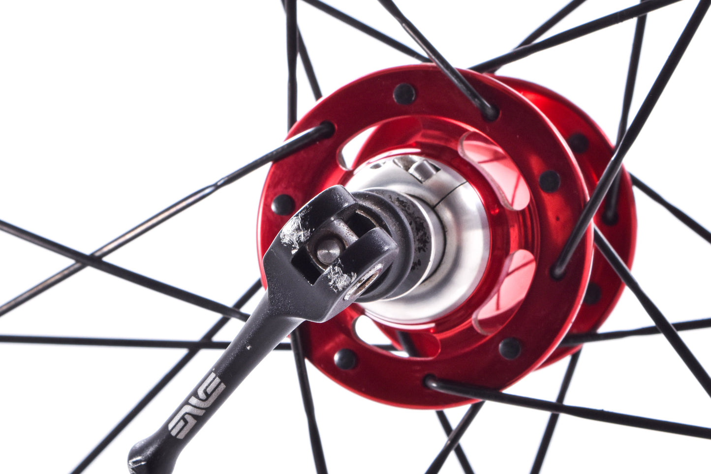 USED ENVE SES 3.4 Carbon 700C Wheelset Rim Brake w/ Red Chris King R45 Hubs HG11 Freehub