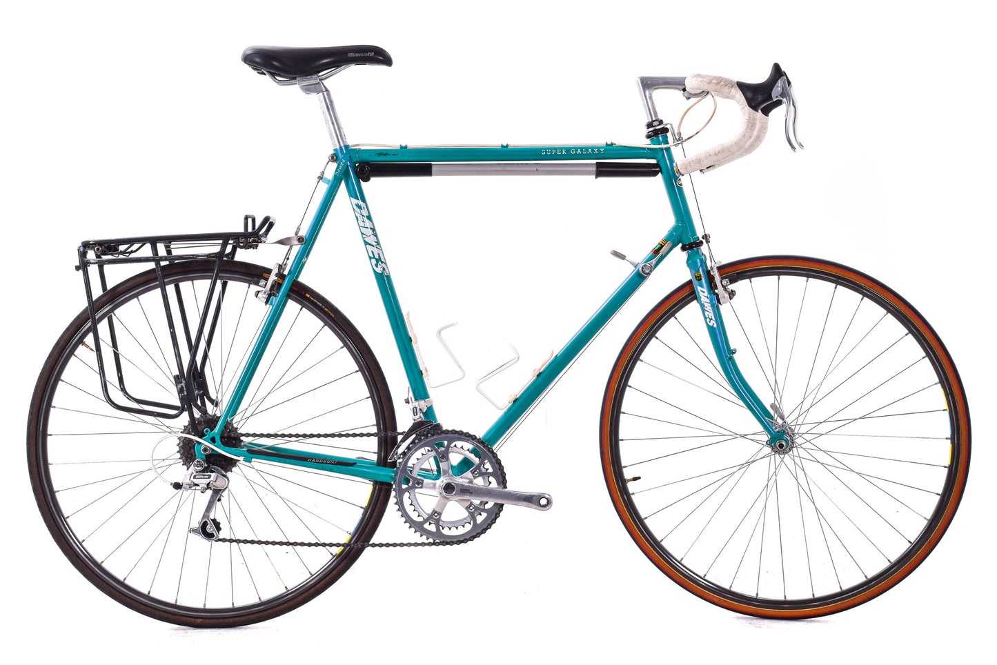 USED Vintage Dawes Super Galaxy 62cm Lugged Reynolds 531 Steel Road Touring Bike Cantilever Brakes Shimano Deore 2x7 speed - AS IS