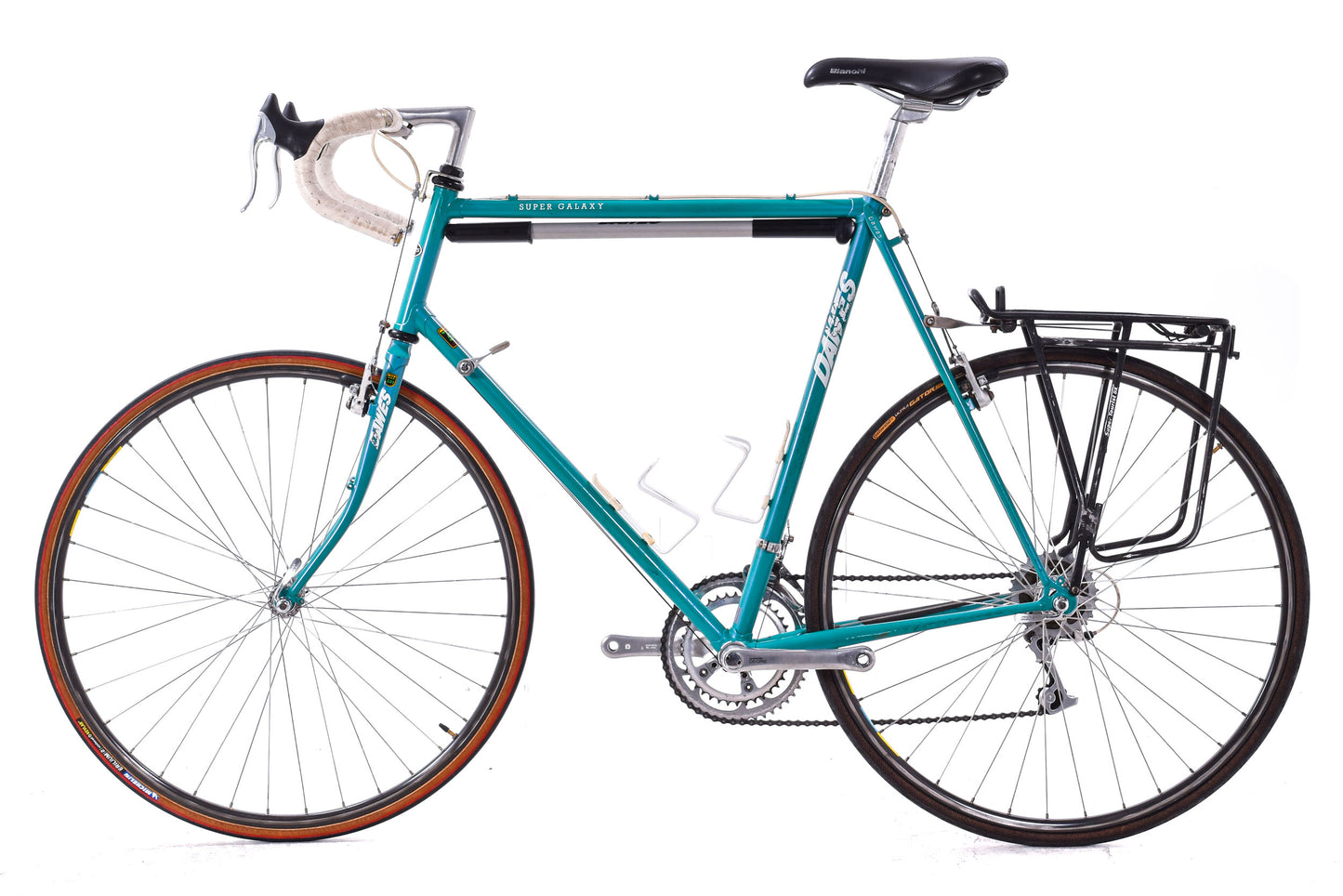 USED Vintage Dawes Super Galaxy 62cm Lugged Reynolds 531 Steel Road Touring Bike Cantilever Brakes Shimano Deore 2x7 speed - AS IS