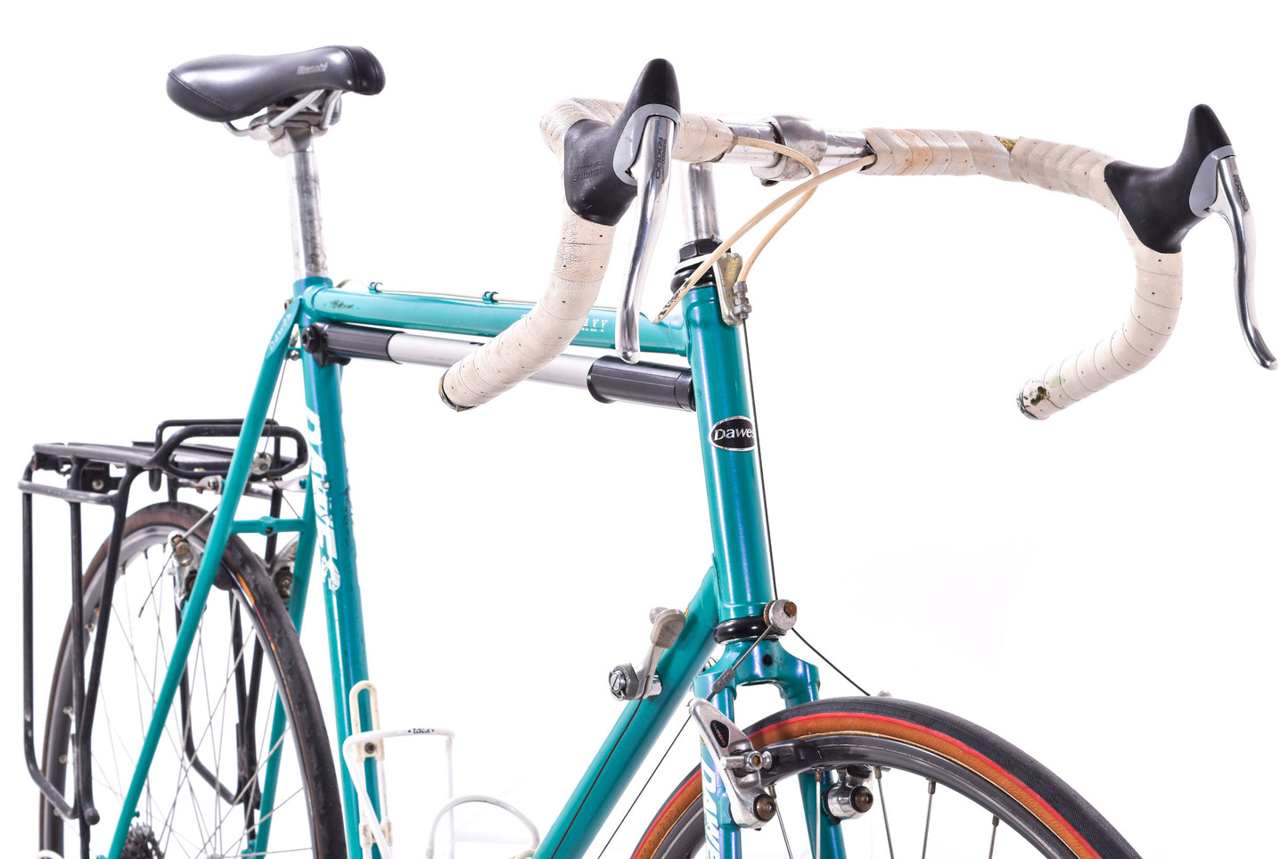 USED Vintage Dawes Super Galaxy 62cm Lugged Reynolds 531 Steel Road Touring Bike Cantilever Brakes Shimano Deore 2x7 speed - AS IS
