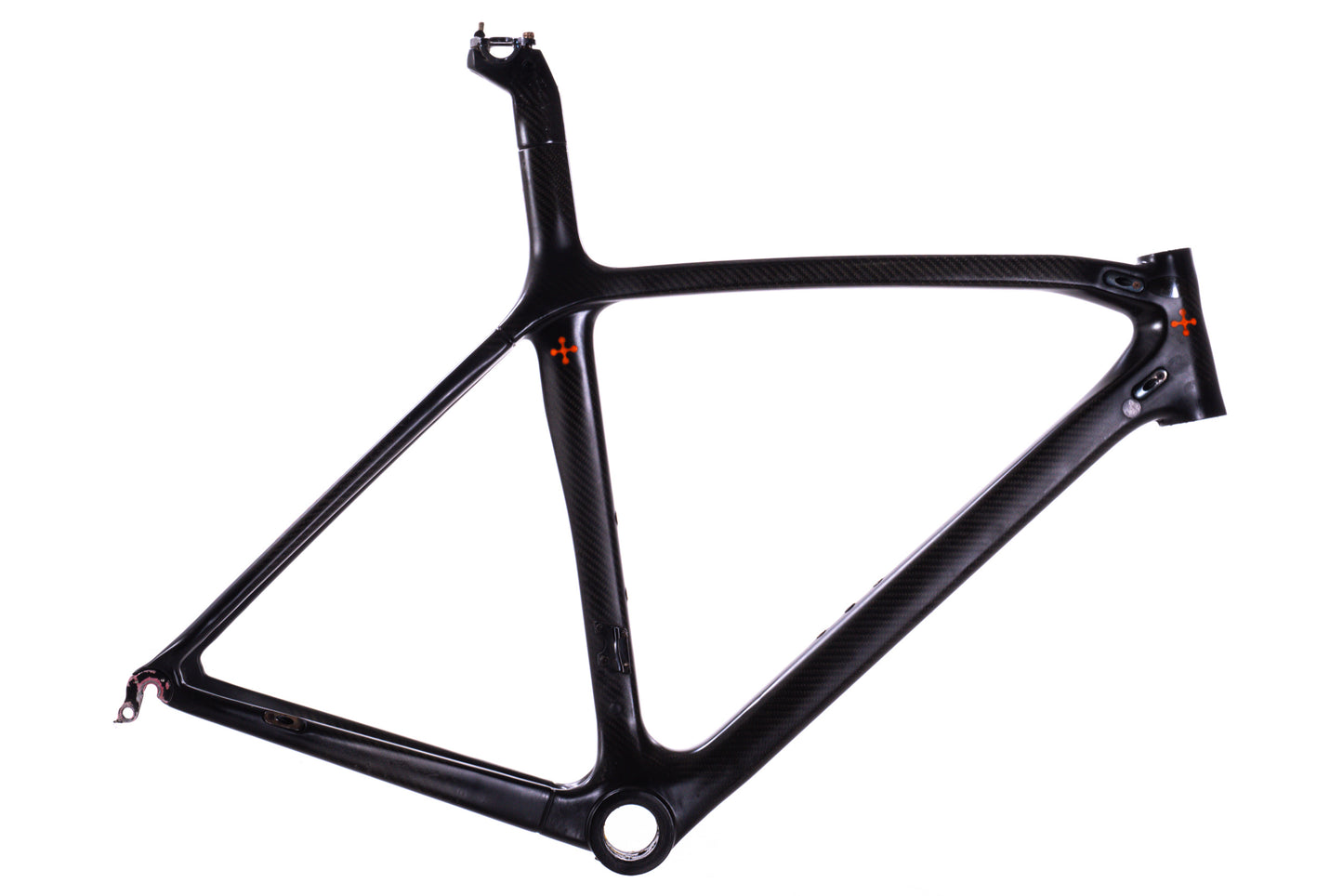 USED Unbranded Carbon Road Bike Frame Medium Rim Brake Quick Release Integrated Seatmast