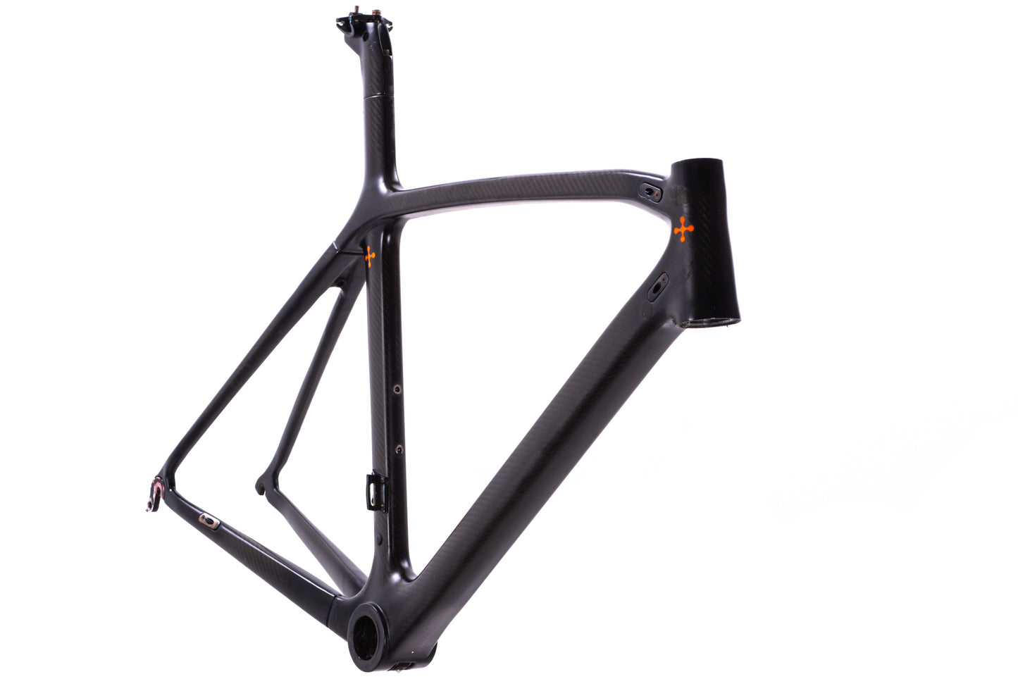 USED Unbranded Carbon Road Bike Frame Medium Rim Brake Quick Release Integrated Seatmast