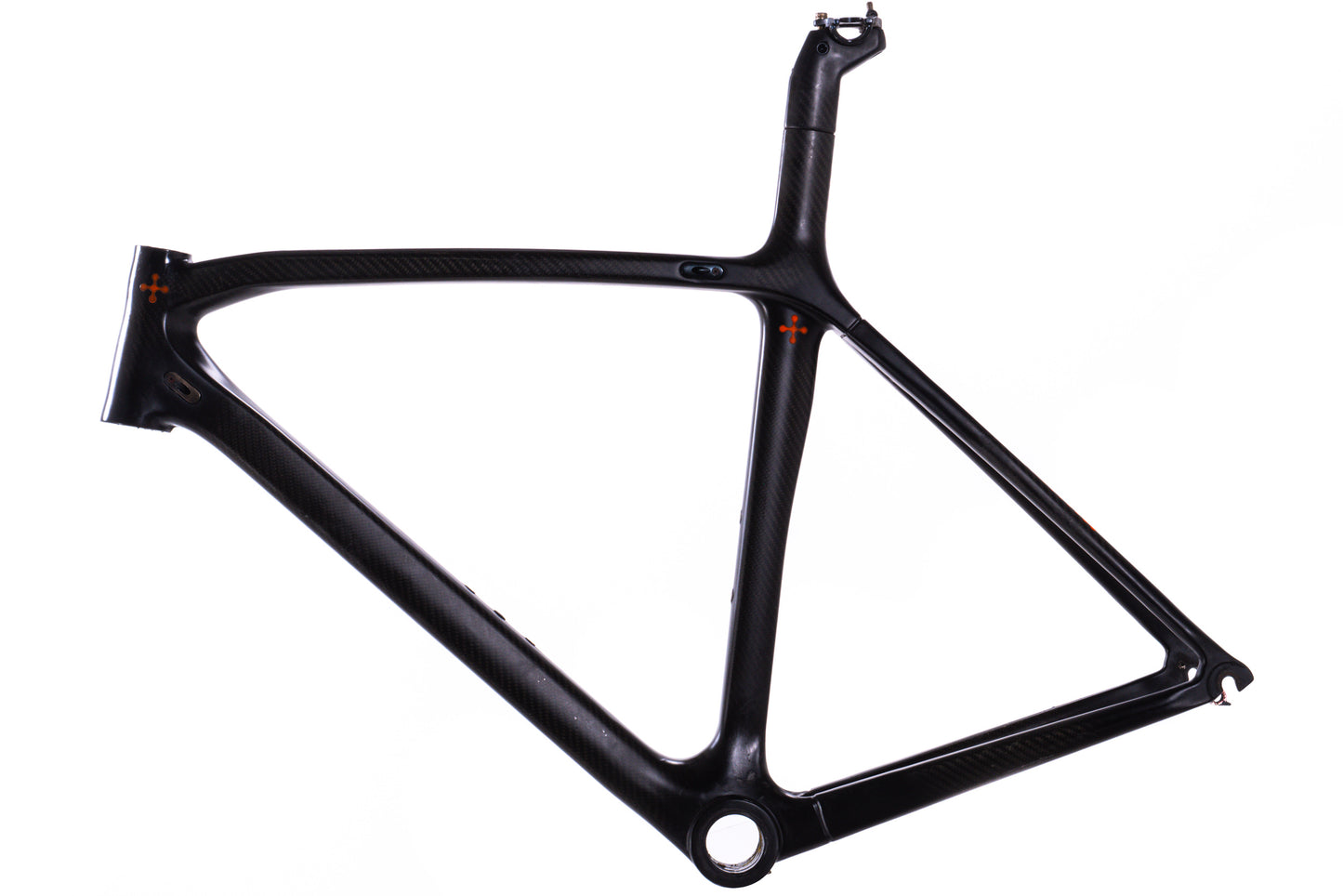 USED Unbranded Carbon Road Bike Frame Medium Rim Brake Quick Release Integrated Seatmast