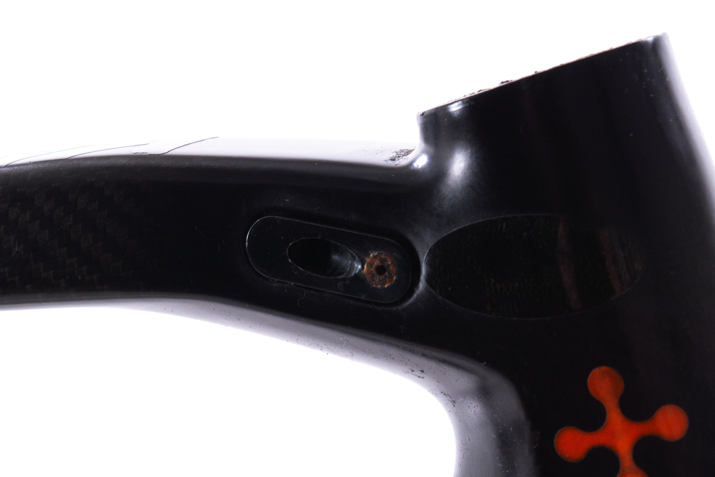 USED Unbranded Carbon Road Bike Frame Medium Rim Brake Quick Release Integrated Seatmast
