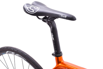 USED Cinelli Veltrix Columbus Carbon Road Bike 52cm Shimano 105 2x11 speed Hydraulic Disc Blue Orange