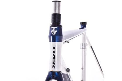 USED Trek Alpha Aluminum One Series 1.5 54cm Frameset w/ Carbon Fork Quick Release Rim Brake White/Blue