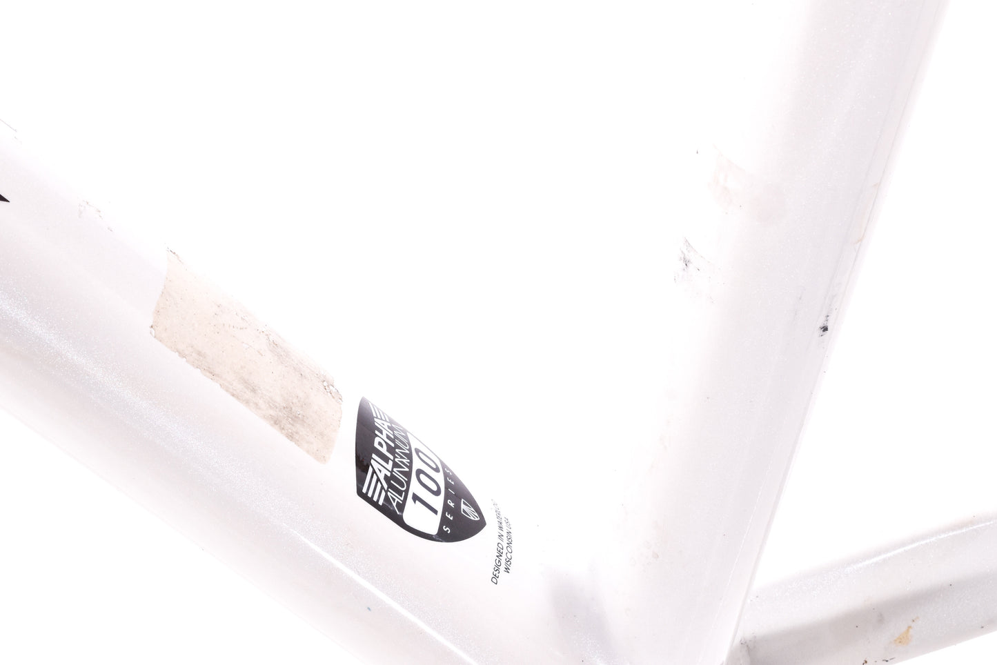 USED Trek Alpha Aluminum One Series 1.5 54cm Frameset w/ Carbon Fork Quick Release Rim Brake White/Blue