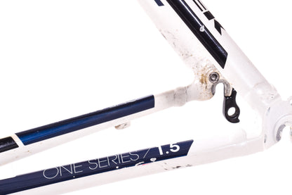 USED Trek Alpha Aluminum One Series 1.5 54cm Frameset w/ Carbon Fork Quick Release Rim Brake White/Blue