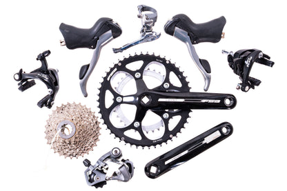 USED Shimano Tiagra 4600 2x10 speed Road Groupset w/ 105 Rim Brakes and FSA 172.5mm 50/34mm Crank