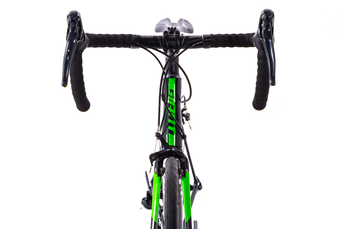 USED Giant Contend 1 Medium Alloy Road Bike Shimano Sora 2x9 Speed Rim Brake Black/Green