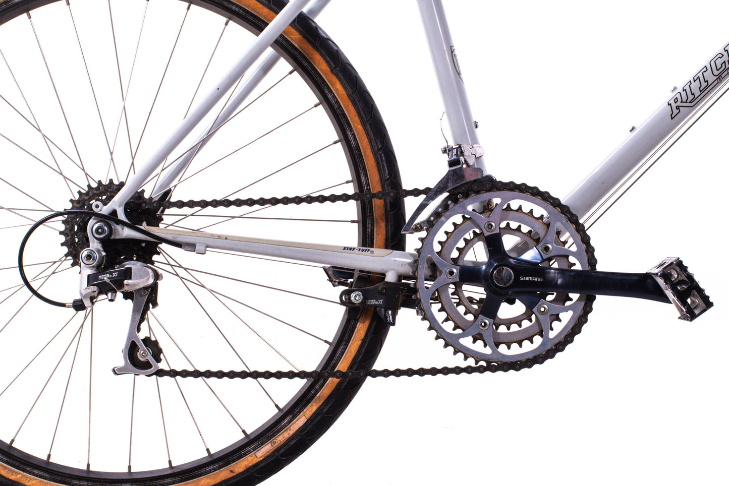 USED AS IS Ritchey Ultra Chromoly XT Deore Vintage Rigid Mountain Bike 17" Gray