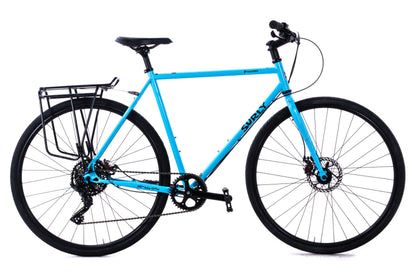 USED Surly Preamble Steel Flat Bar Bike - Skyrim Blue Medium Microshift Acolyte 1x8, With Rack