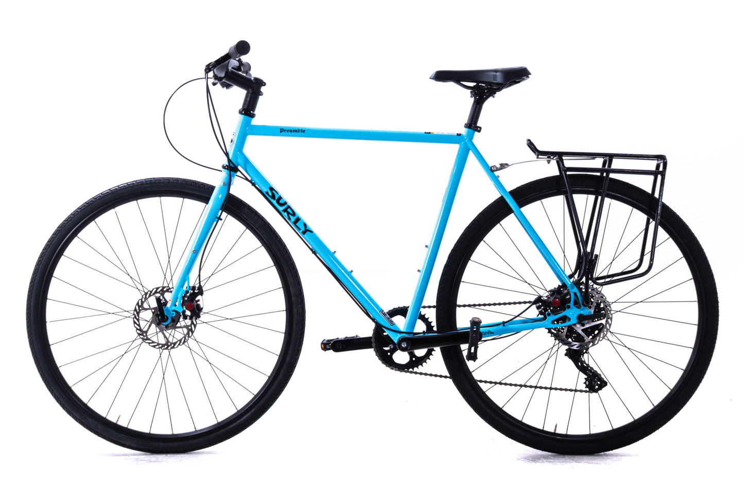 USED Surly Preamble Steel Flat Bar Bike - Skyrim Blue Medium Microshift Acolyte 1x8, With Rack