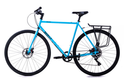 USED Surly Preamble Steel Flat Bar Bike - Skyrim Blue Medium Microshift Acolyte 1x8, With Rack