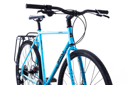 USED Surly Preamble Steel Flat Bar Bike - Skyrim Blue Medium Microshift Acolyte 1x8, With Rack
