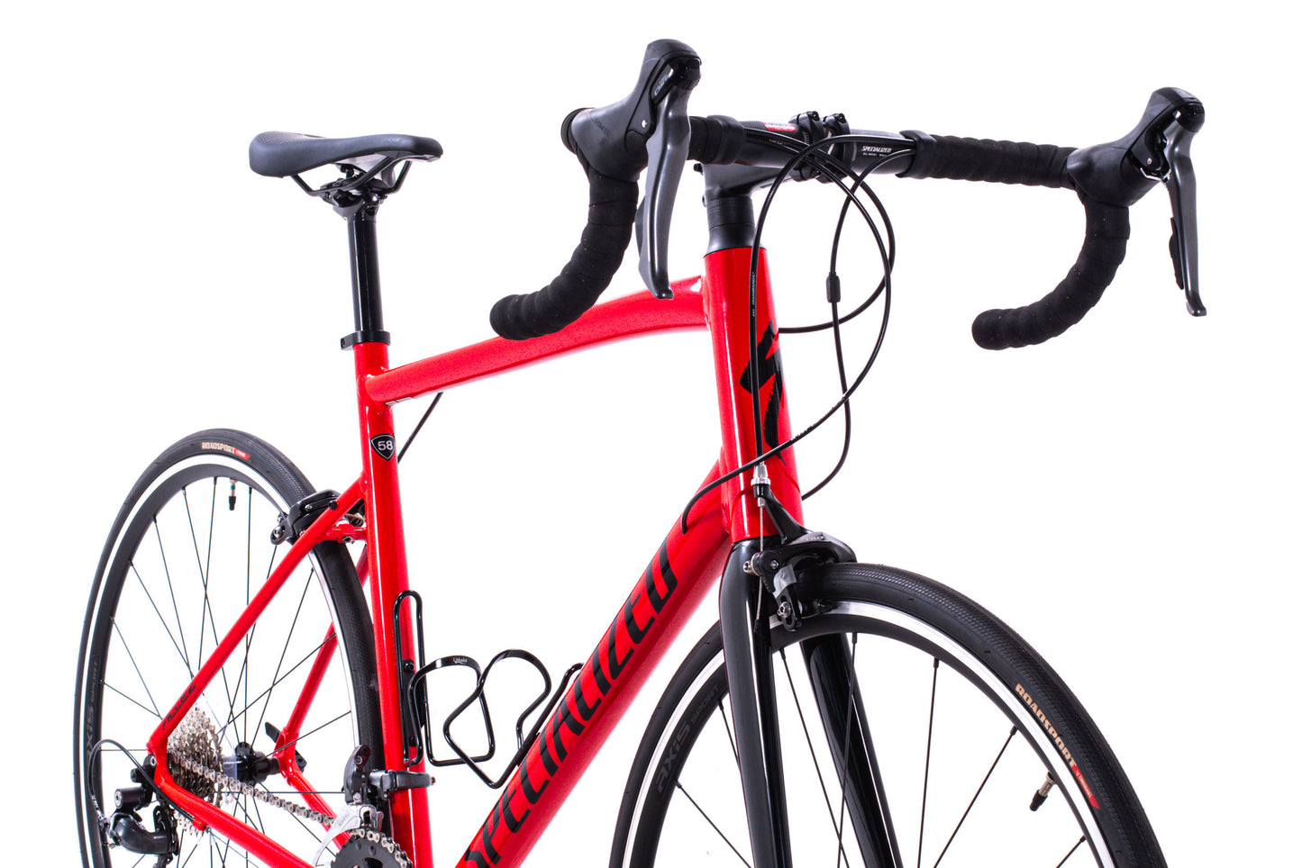 USED 2019 Specialized Allez 58cm Aluminum Road Bike Shimano Claris 2x8 speed Red Rim Brake