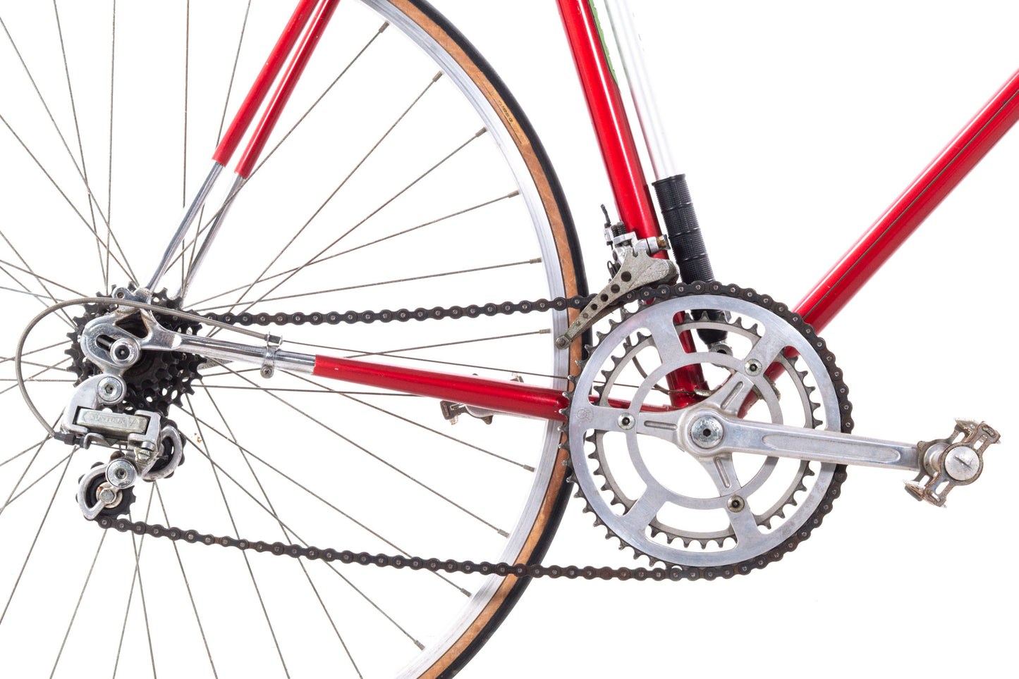 USED AS IS Vintage 1970's Windsor Carrera Lugged Steel Road Bike 23" Suntour 2x5 Speed Red