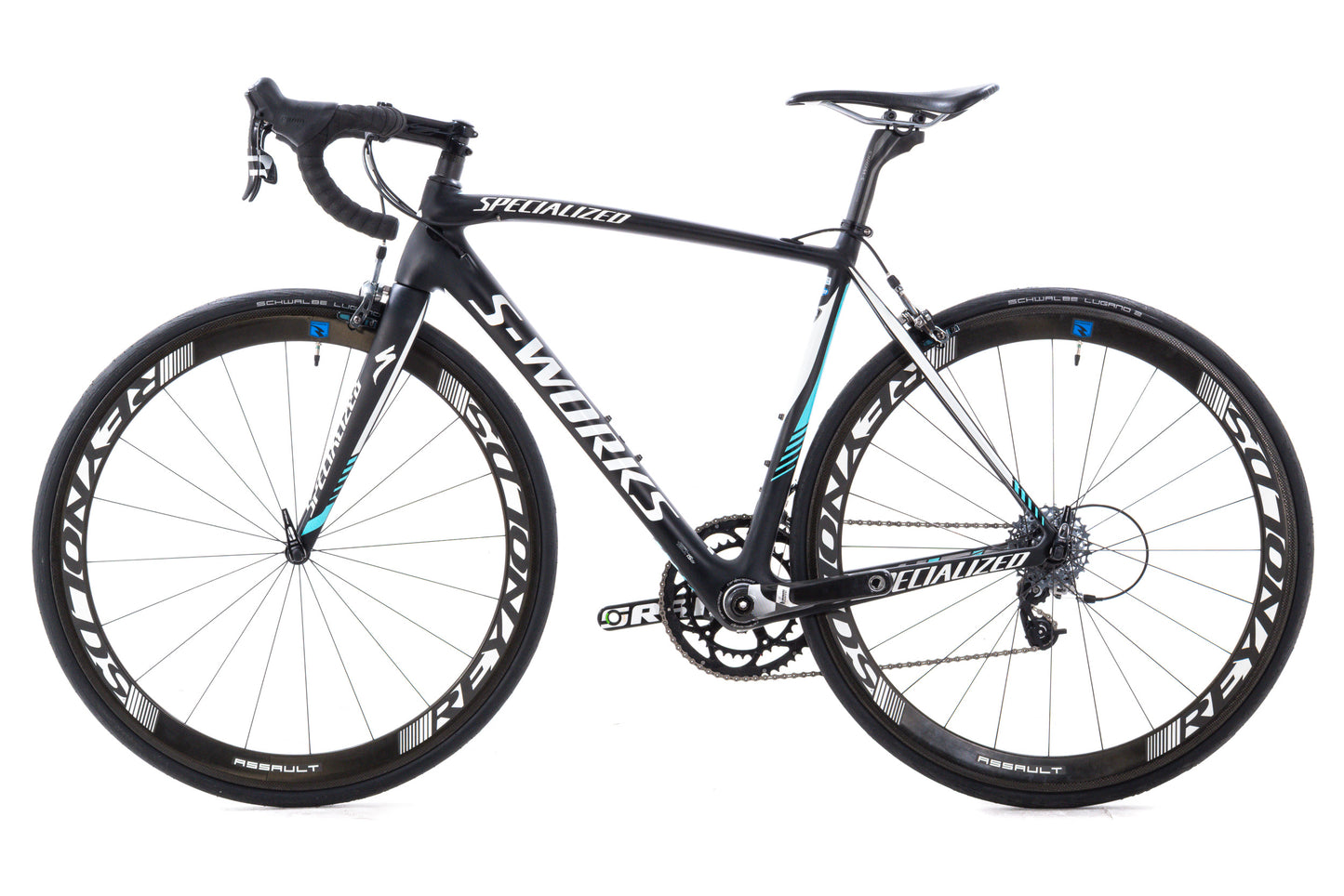 USED S-Works Specialized Tarmac SL4 Omega Pharma Quick-Step Edition 54cm SRAM Force 2x10 speed Reynolds Assault Carbon Wheels