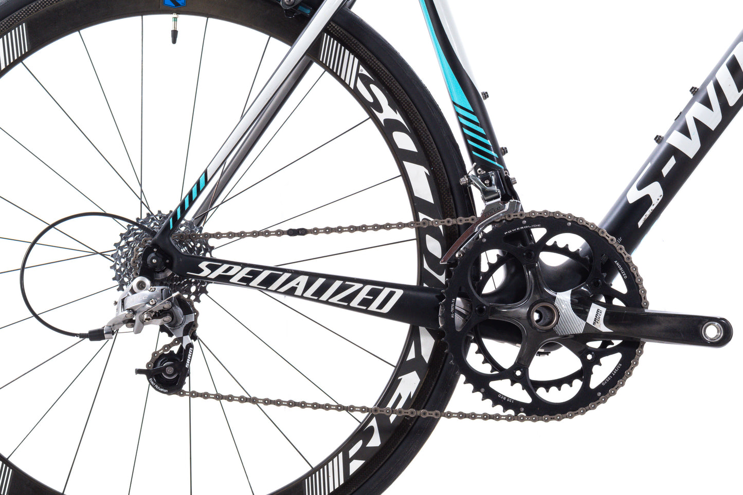 USED S-Works Specialized Tarmac SL4 Omega Pharma Quick-Step Edition 54cm SRAM Force 2x10 speed Reynolds Assault Carbon Wheels