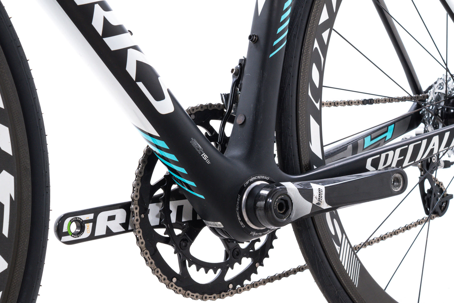 USED S-Works Specialized Tarmac SL4 Omega Pharma Quick-Step Edition 54cm SRAM Force 2x10 speed Reynolds Assault Carbon Wheels