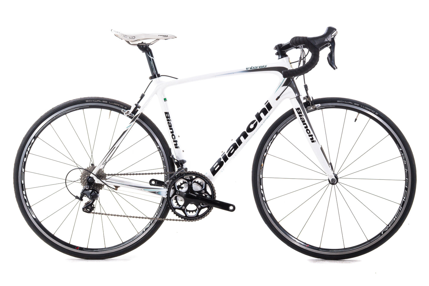 USED Bianchi Intenso 54cm Carbon Road Bike Shimano 105 2x11 Speed White/Black