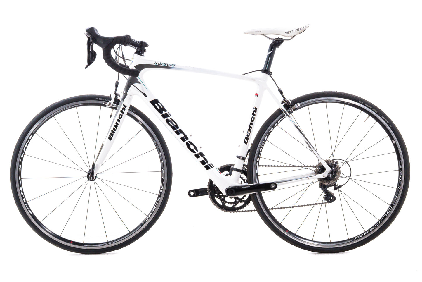 USED Bianchi Intenso 54cm Carbon Road Bike Shimano 105 2x11 Speed White/Black